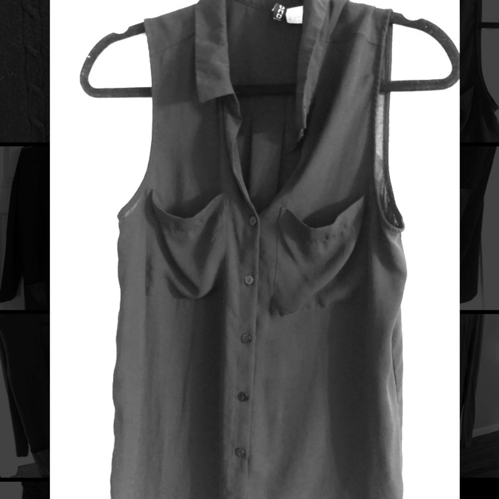 Basic tank collared button down